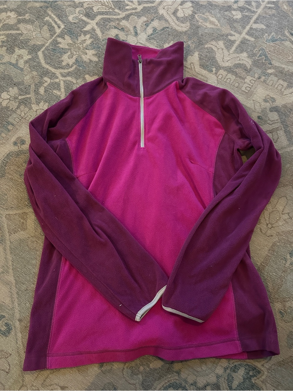 Women's Magenta and Plum Quarter-Zip Fleece Pullover Columbia